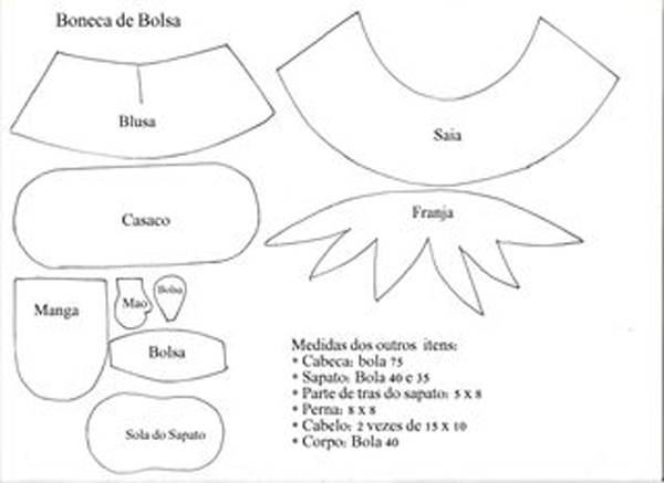 Moldes para zapatos de fofuchas - Imagui