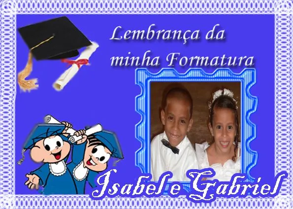 Molduras e montagens da mj: molduras de formaturas infantis