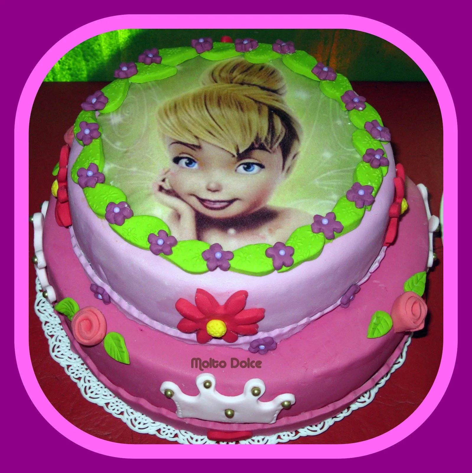 molto dolce: Torta decorada y minicupcakes Tinkerbell y princesas molto dolce: Torta decorada y minicupcakes Tinkerbell y princesas
