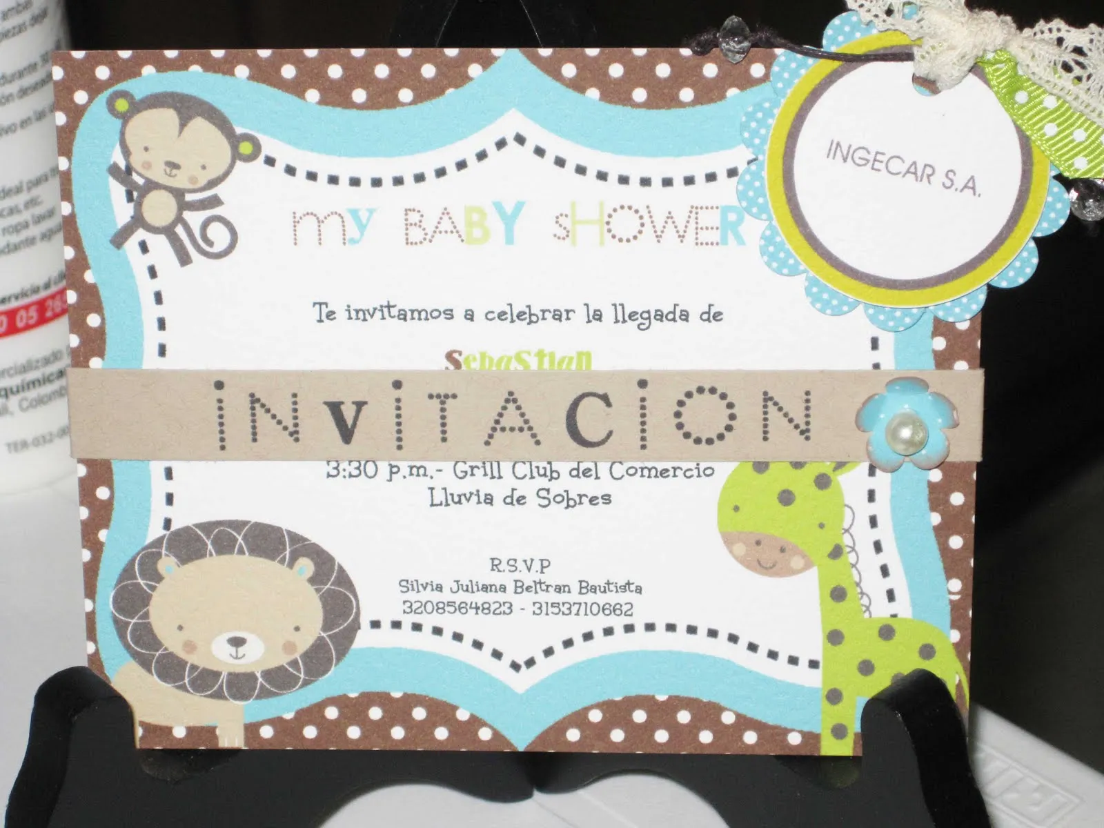 Moms-Angels: Otro modelo de tarjeta Invitacion Baby Shower niño