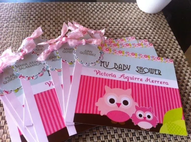 Moms-Angels: Tarjeta Baby Shower - motivo Buho