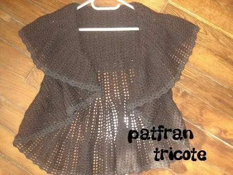 Mon boléro au crochet avec explications - patfran tricote