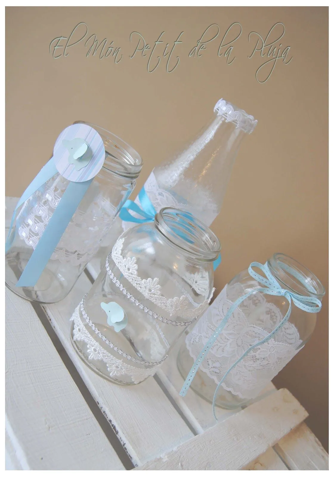 El Món Petit de la Pluja: DIY : Decorar Tarros de Cristal