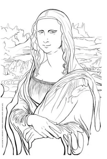 Mona Lisa Leonardo Da Vinci Coloring Page Tattoo Mona Lisa Leonardo Da Vinci Coloring Page Tattoo