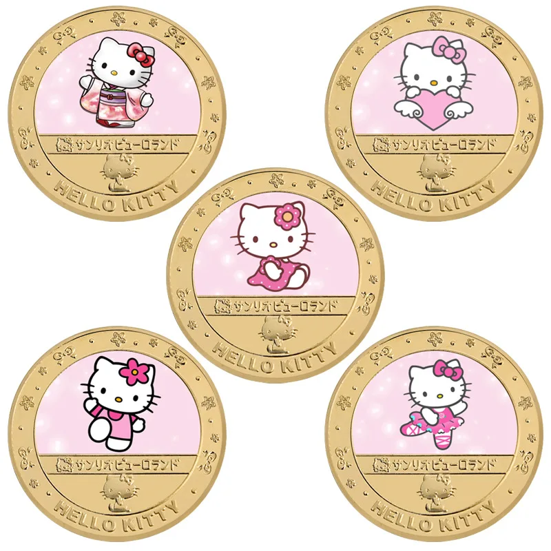 Moneda de Metal de Hello Kitty para niños, juego de cartas de dibujos animados Kawaii, regalo de cumpleaños, 5 estilos - AliExpress Moneda de Metal de Hello Kitty para niños, juego de cartas de dibujos animados Kawaii, regalo de cumpleaños, 5 estilos - AliExpress