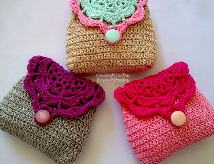 Monedero bonito para tejer al crochet / patrones | Crochet y Dos ... Monedero bonito para tejer al crochet / patrones | Crochet y Dos ...
