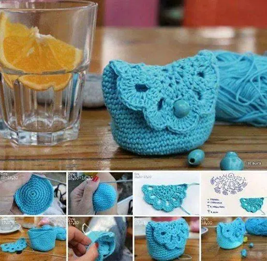 Monedero crochet / tutorial en fotos - Paso a Paso Monedero crochet / tutorial en fotos - Paso a Paso