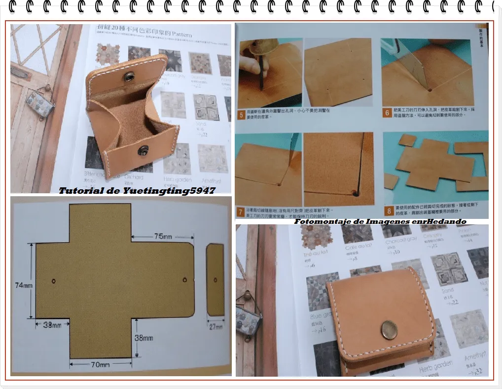 Como hacer 2 Monederos de Cuero.Diy <sub>con Plantillas</sub ... Como hacer 2 Monederos de Cuero.Diy <sub>con Plantillas</sub ...