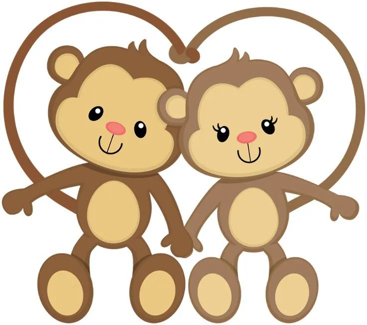 monito y monita | animalitos tiernos | Pinterest