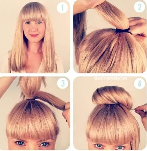Cómo hacer un moño alto con una trenza | AquiModa.com: vestidos de ...