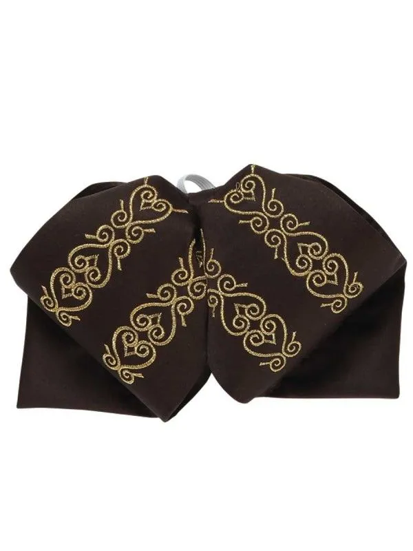 MOÑO CHARRO PARA CABALLERO 100% POLYESTER CAFE/DORADO | El Vaquero Imports MOÑO CHARRO PARA CABALLERO 100% POLYESTER CAFE/DORADO | El Vaquero Imports