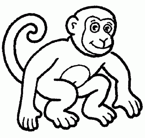 Dibujos para colorear de monos infantiles - Imagui