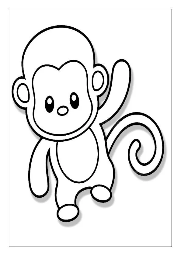 Mono para colorear – dibujos de mono para colorear Mono para colorear – dibujos de mono para colorear
