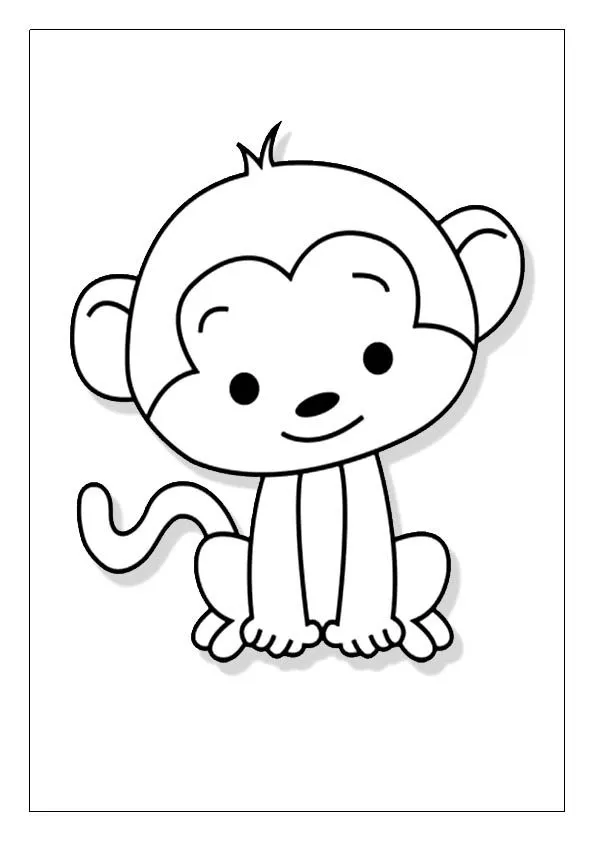 Mono para colorear – dibujos de mono para colorear Mono para colorear – dibujos de mono para colorear