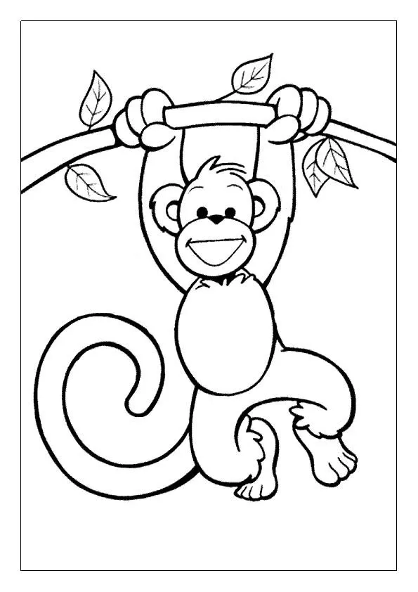 Mono para colorear – dibujos de mono para colorear Mono para colorear – dibujos de mono para colorear
