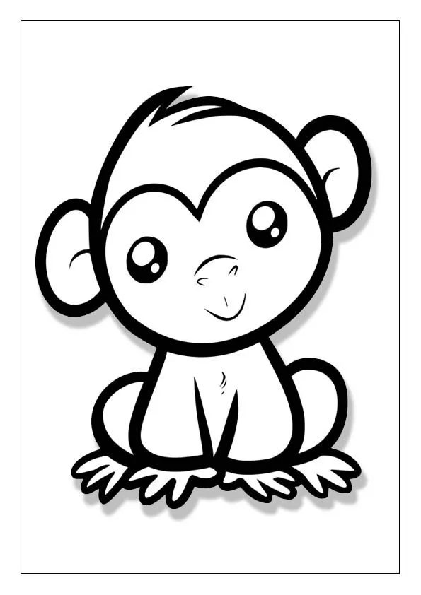 Mono para colorear – dibujos de mono para colorear Mono para colorear – dibujos de mono para colorear