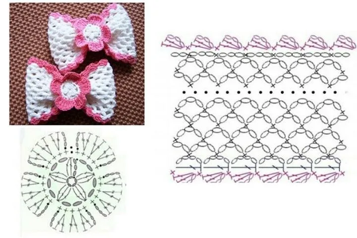Moño a crochet | Bandas y moños para el pelo | Pinterest | Crochet