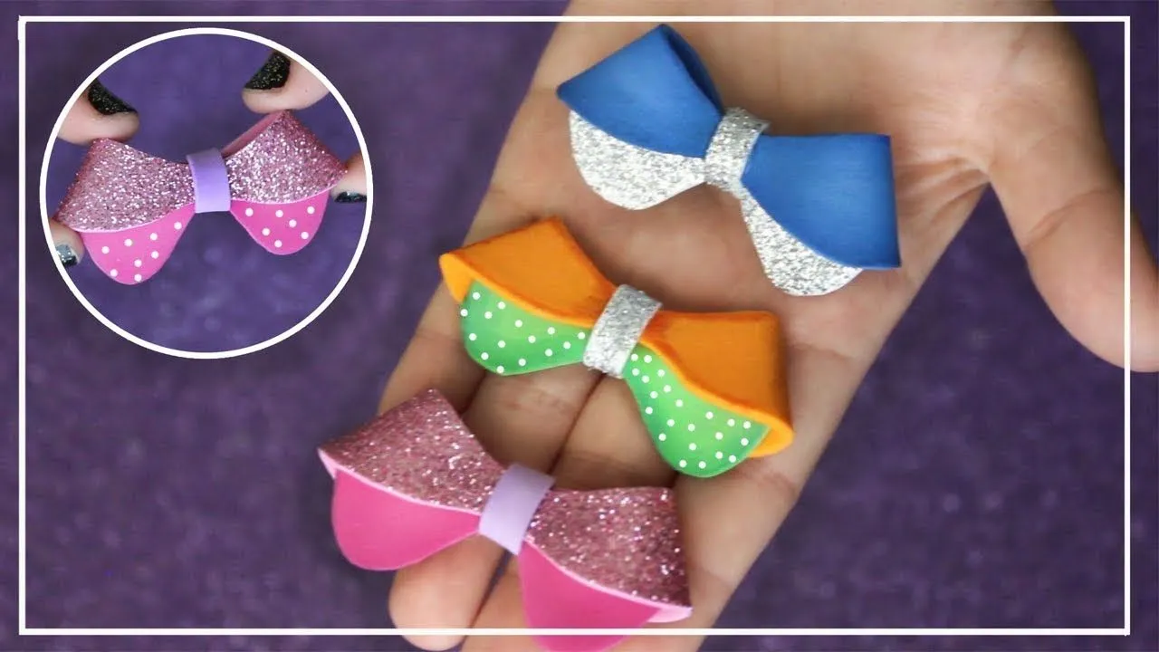 Como hacer moño de goma eva (foami) Video + Molde – Manualidades Fáciles Como hacer moño de goma eva (foami) Video + Molde – Manualidades Fáciles