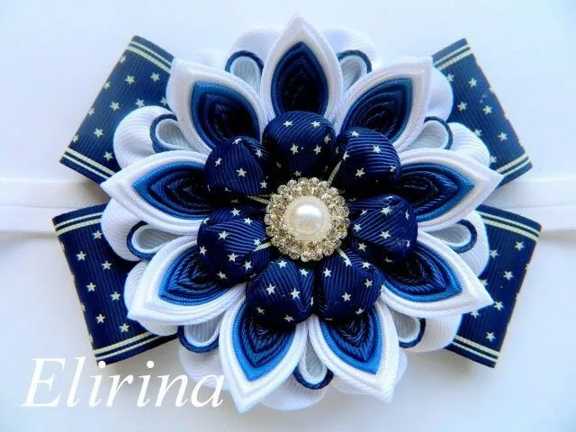 moño lazo para niñas azul con blanco | Kha | Pinterest moño lazo para niñas azul con blanco | Kha | Pinterest