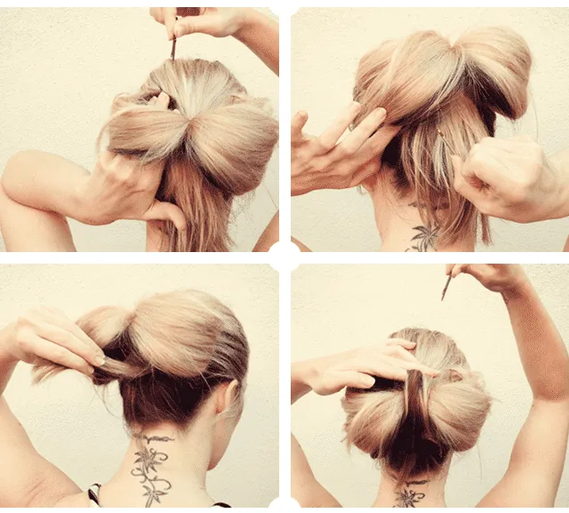 Moño de cabello paso a paso - Imagui