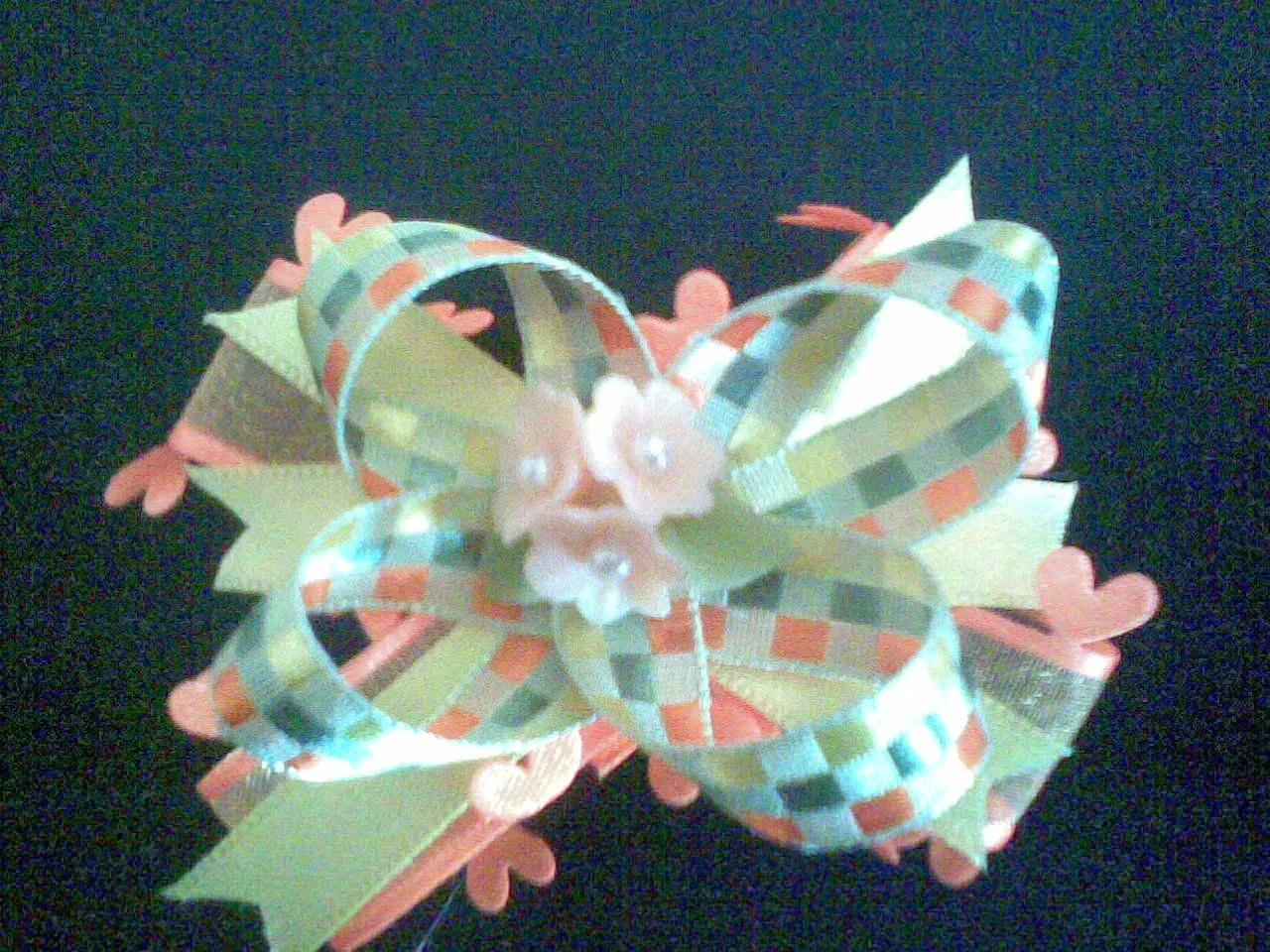 : moño liston organza anaranjado con corazones enlas orillas,liston ... : moño liston organza anaranjado con corazones enlas orillas,liston ...