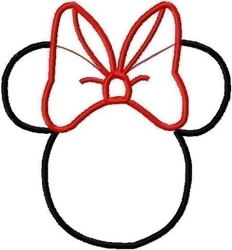 Molde de lazo de Minnie Mouse para printear - Imagui Molde de lazo de Minnie Mouse para printear - Imagui