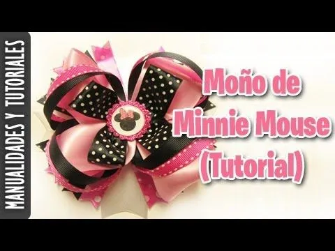 Moño de Minnie Mouse (Tutorial Paso a Paso) - YouTube