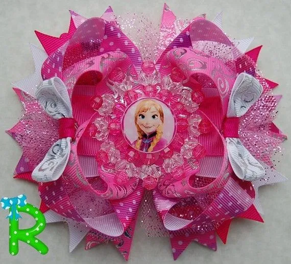 Moño para niñas de anna de frozen por RoshelysBowtique en Etsy