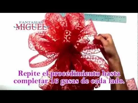 Como Hacer Un Moño Para La Punta De Tú Árbol Navideño. - YouTube