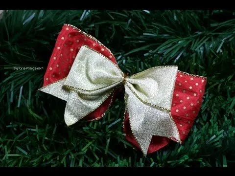 Como hacer Moño Sencillo - Lazos - Decoración Navidad - YouTube