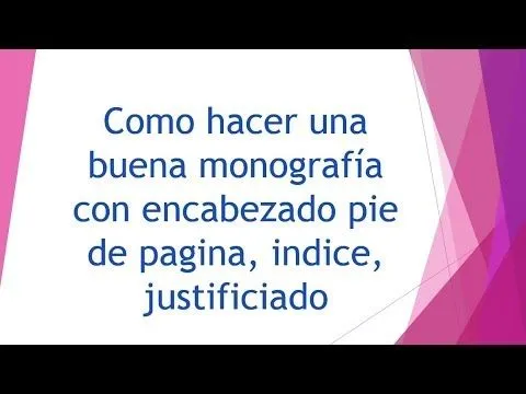 como hacer una buena monografia - YouTube