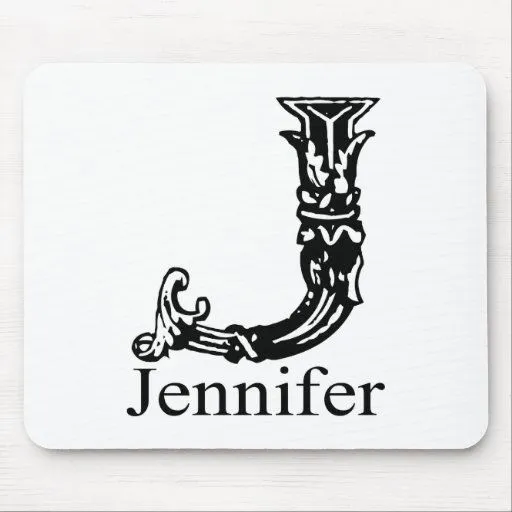 Monograma de lujo: Jennifer Alfombrillas De Ratones | Zazzle Monograma de lujo: Jennifer Alfombrillas De Ratones | Zazzle