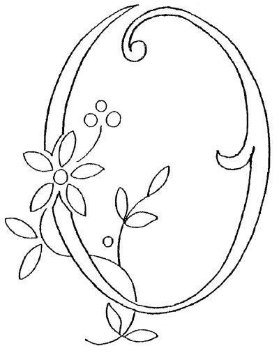 Monograms for Hand Embroidery: Letters O and Q – Needle' Monograms for Hand Embroidery: Letters O and Q – Needle'
