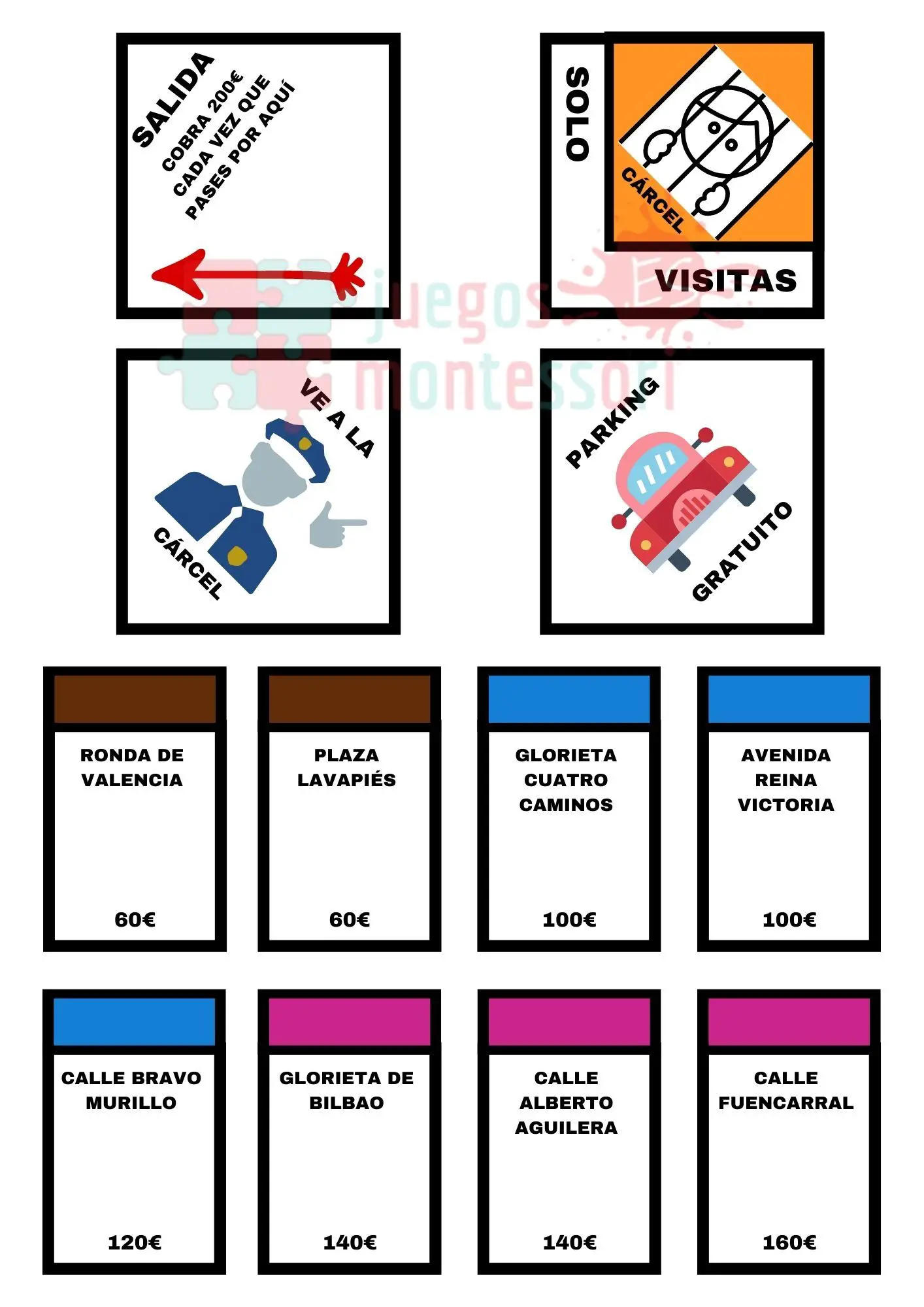 Monopoly para Imprimir COMPLETO | Tablero, Billetes y Tarjetas Monopoly para Imprimir COMPLETO | Tablero, Billetes y Tarjetas