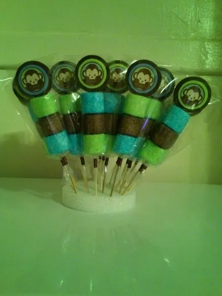 Decoraciónes de monitos para baby shower - Imagui