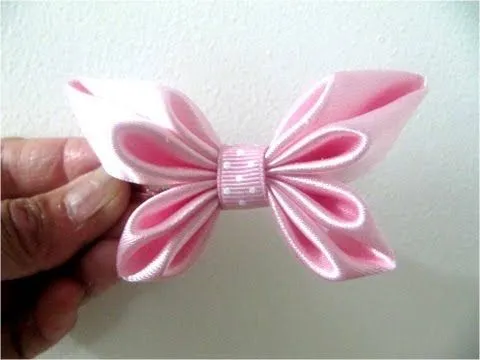 Moños para el cabello en cintas diseño mariposa - YouTube Moños para el cabello en cintas diseño mariposa - YouTube