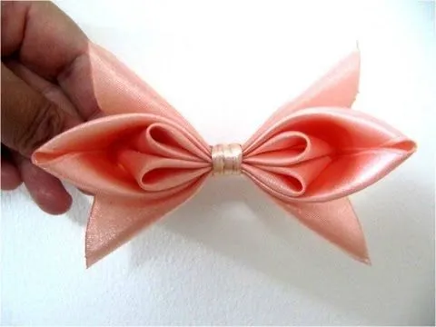 Moños para el cabello flor tres capas en cintas con nudos Moños para el cabello flor tres capas en cintas con nudos