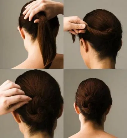 Como hacer un moño con el pelo - Imagui