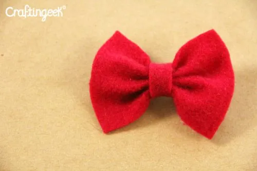 Craftingeek*: Moñito de Fieltro Paso a paso // Felt Bow DIY