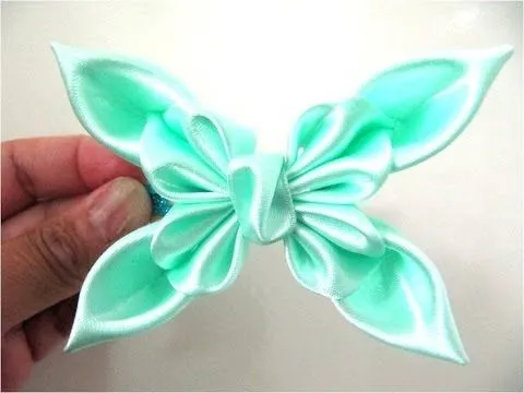 Moños en cintas para el cabello mariposas primaverales PlayList