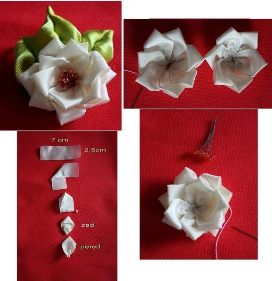 Moños elegantes: ¿Como hacer flores de liston ... Moños elegantes: ¿Como hacer flores de liston ...