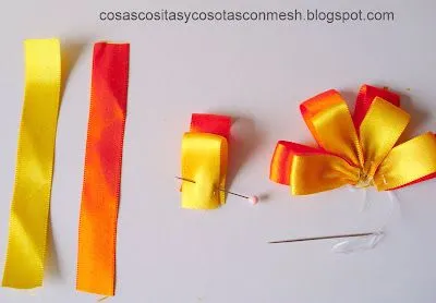 Moños de listón para el cabello paso a paso : cositasconmesh Moños de listón para el cabello paso a paso : cositasconmesh