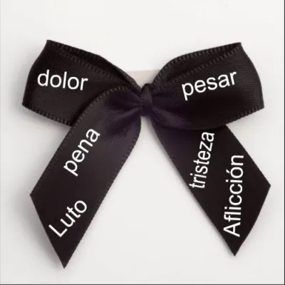 Moños negros, lazos de luto y rosas de duelo en imágenes para Whatsapp