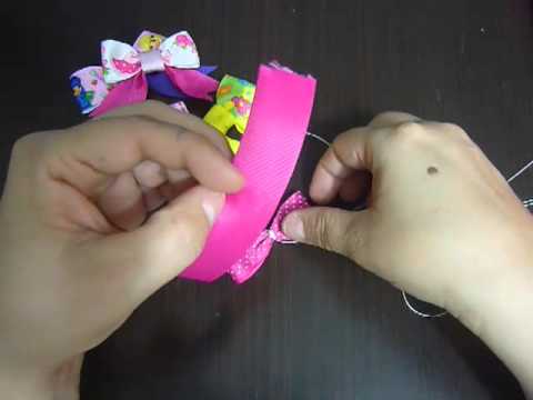 Moños pequeños para clips o ganchos del cabello en cinta gross o ... Moños pequeños para clips o ganchos del cabello en cinta gross o ...