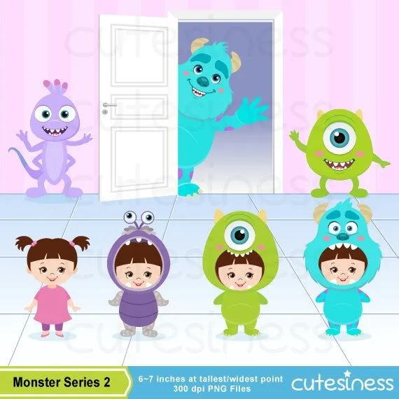 Monster Digital Clipart Monster Clipart Monster Clip by Cutesiness