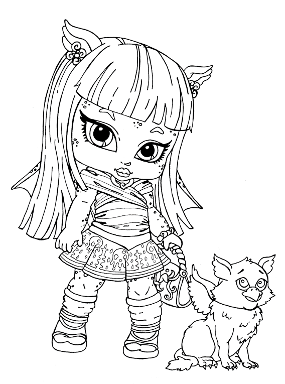 Monster high bebés para colorear con nombres - Imagui