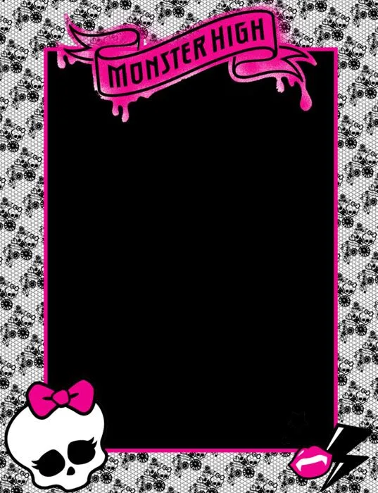 Monster High: Bordes decorativos de hojas de Monster High para ... Monster High: Bordes decorativos de hojas de Monster High para ...