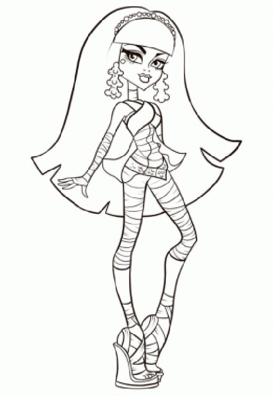 Draculaura de Monster High sentada | Dibujos para colorear e ...