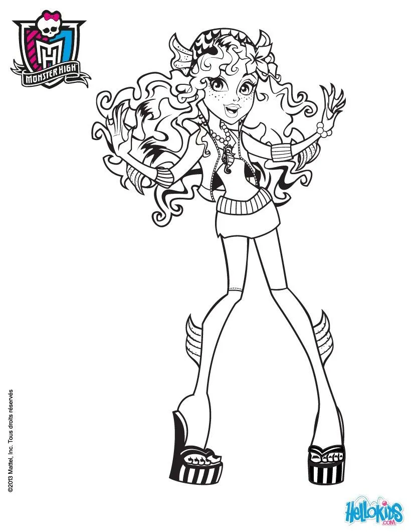 MONSTER HIGH coloring pages - Lagoona Blue MONSTER HIGH coloring pages - Lagoona Blue