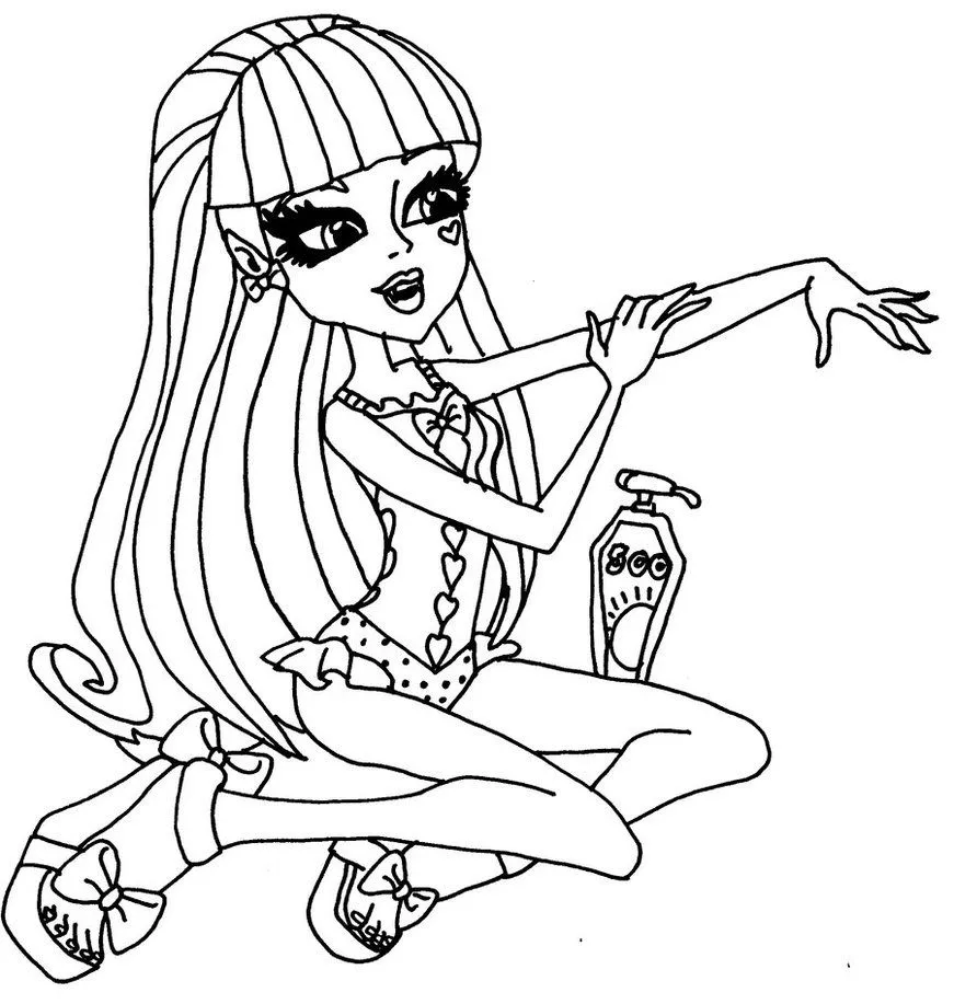Monster High dibujos para imprimir y colorear: Draculaura Monster High dibujos para imprimir y colorear: Draculaura